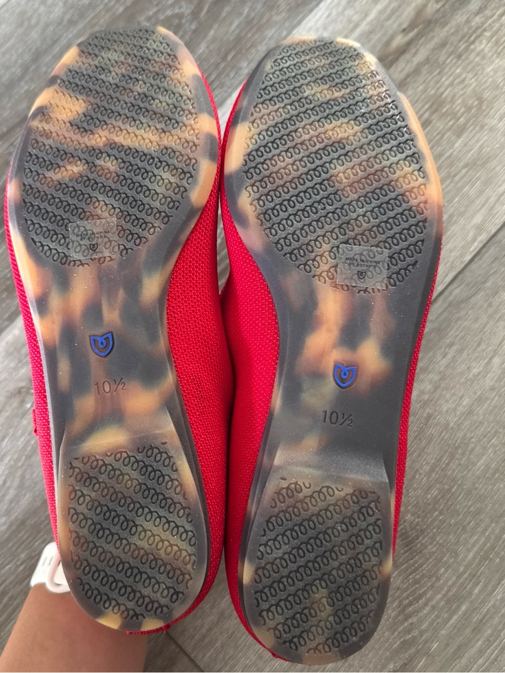 ROTHY'S The T-Strap Mary Jane Red Crisp Women's Flat Size US 10.5 NWOB - Picture 9 of 9